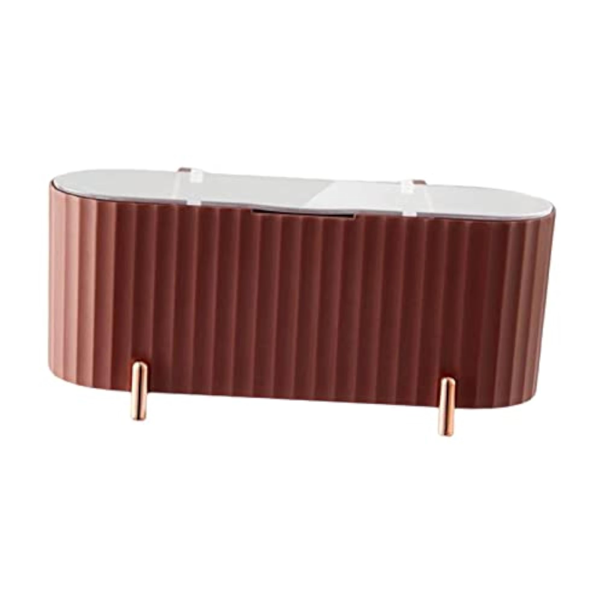 Stylish Makeup Pad Holder with Detachable Divider for Desk & Bathroom